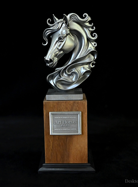 龙飞兔舞 全高190MM 家居桌面摆件 艺术马胸像摆件 LTCP-472/