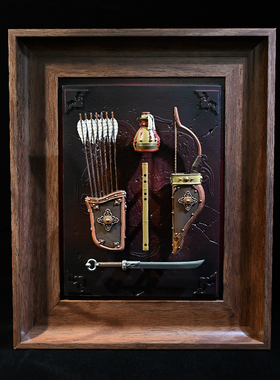 龙飞兔舞 摆件工艺品 家居办公饰品 唐宋兵器弓箭酒笛LTCP-043