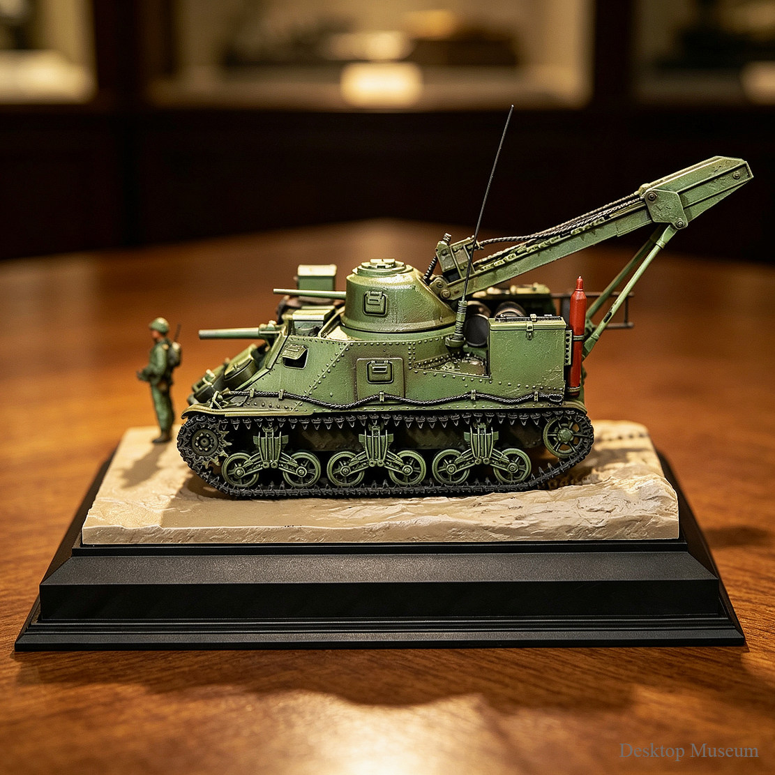 龙飞兔舞 地台长142MM 二战M31美军救援坦克 成品摆件 LTCP-516+