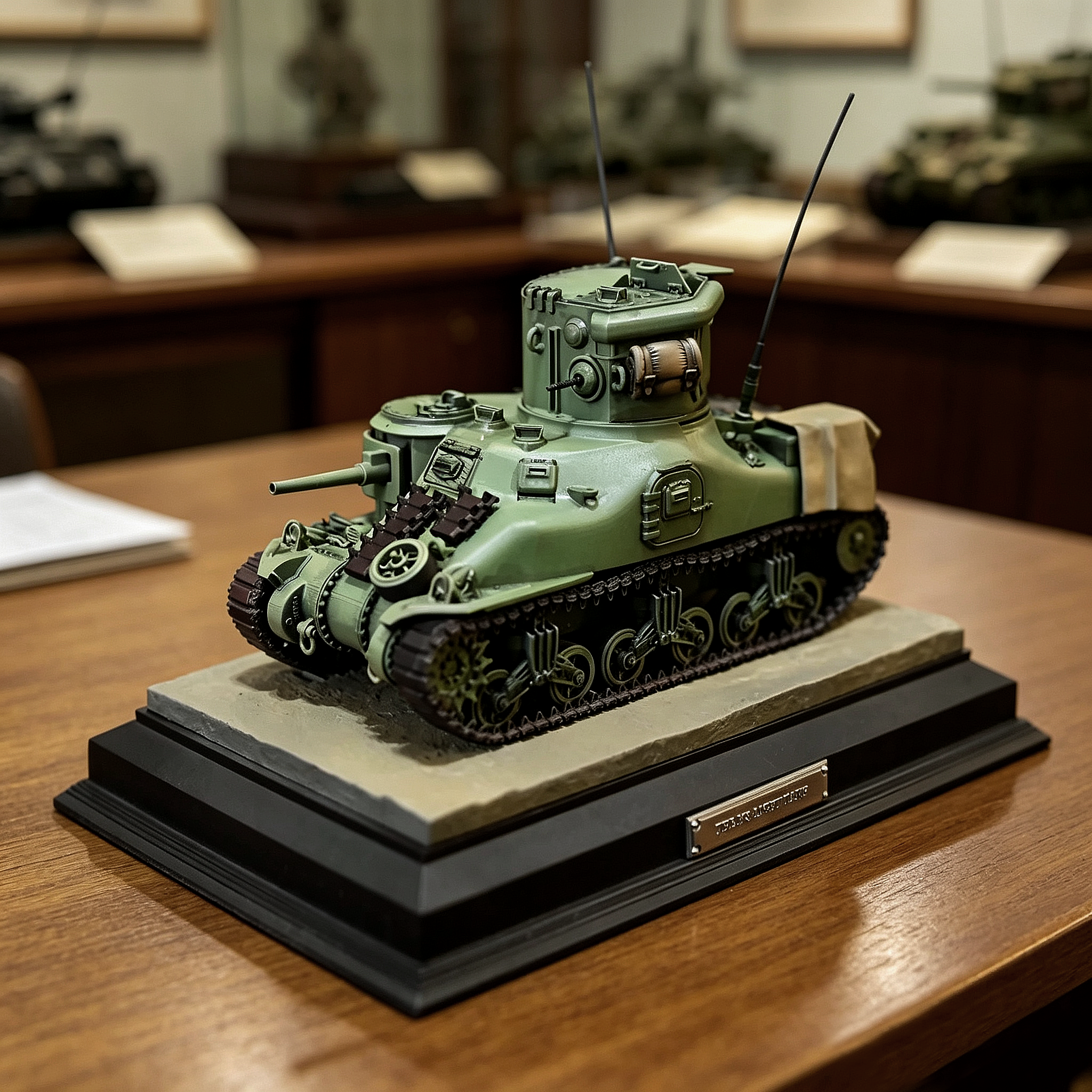 龙飞兔舞 全高115MM 二战经典坦克摆件 成品摆件 LTCP-495+