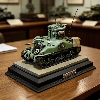 龙飞兔舞 全高115MM 二战经典坦克M3摆件 成品摆件 LTCP-495+