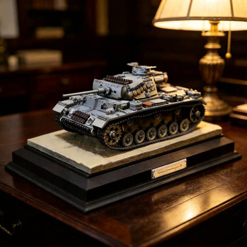龙飞兔舞 全高75MM 二战经典3号坦克摆件 成品摆件 LTCP-496+