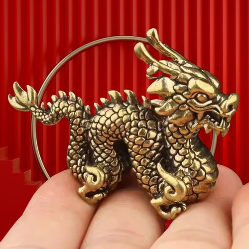 黄铜实心生肖龙小摆件