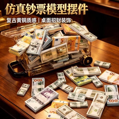 仿真纸币美元欧元娃娃屋玩具