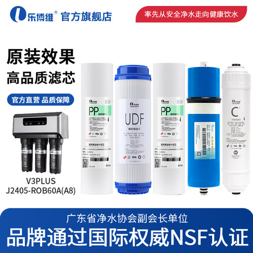 乐博维滤芯适配于安吉尔净水器滤芯A8/J2405-ROB60A/V3PLUS陶氏膜