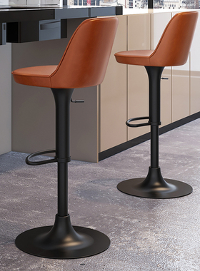 轻奢吧椅家用升降旋转吧台椅简约感酒吧椅现代风岛台高脚椅子7203