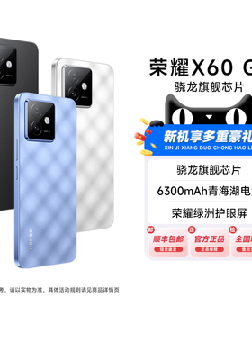 【国家补贴|阿里官方自营】HONOR/荣耀X60 GT 骁龙旗舰芯片1.5K绿洲护眼屏 6300mAh青海湖电池手机老人机-200