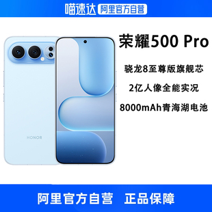 荣耀 HONOR 500 Pro 2亿人像全能实况8000mAh青海湖电池骁龙8至尊旗舰芯学生拍照手机官方正品 手机 自营