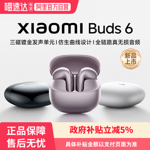 Xiaomi Buds 6 蓝牙耳机半入耳式独立录音无损音频降噪小米6耳机