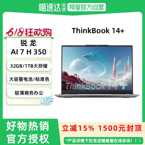 ThinkPad联想ThinkBook 14+轻薄办公笔记本电脑：81