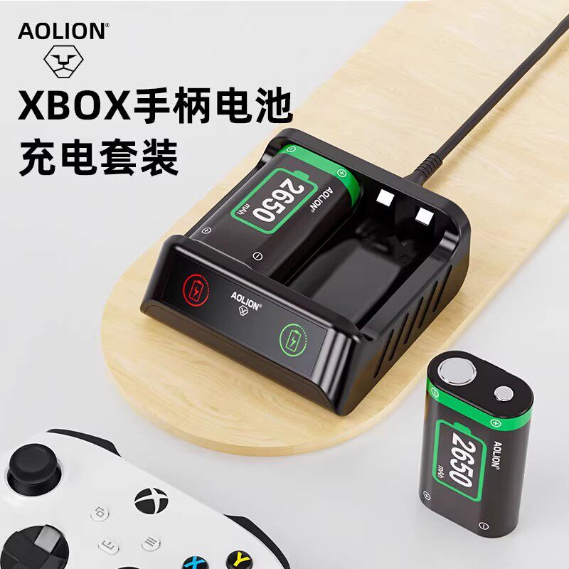 【自营】澳加狮微软xbox手柄电池xboxseries控制器充电xboxone sx四充xss蓄电池套装xboxones精英版xsx配件