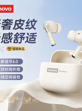 联想LE221蓝牙耳机半入耳无线高音质2025新款降噪久戴不痛高颜值