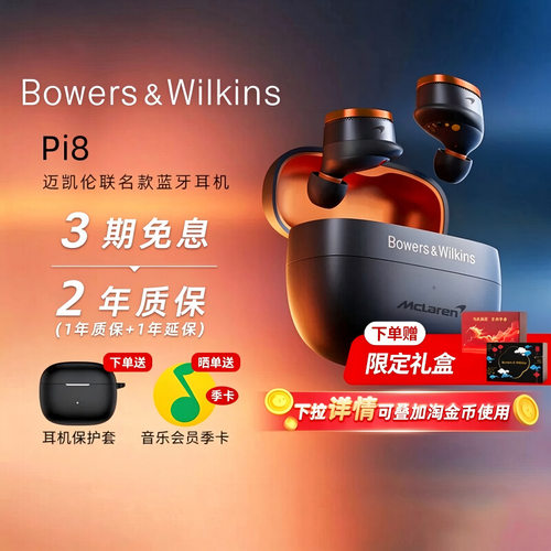 BW宝华韦健Pi8无线蓝牙耳机降噪入耳式长续航音乐跑步真无线284