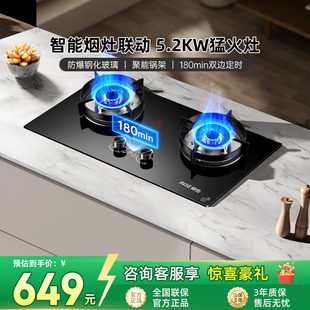 樱雪Q2327燃气灶家用厨房嵌入式双灶天然气液化气煤气猛火灶具44