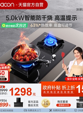 帅康E8T01F燃气灶智能防干烧双灶大火力灶具天然气以旧换新补贴26