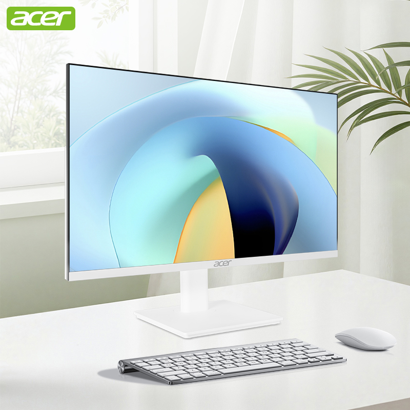 （阿里官方自营）Acer/宏碁超薄品牌一体机电脑24英寸高清屏家用办公壁挂高配14代酷睿i5i7台式主机全套整机