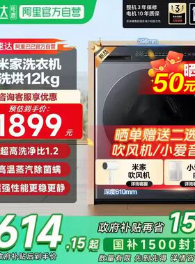 小米米家洗衣机12kg洗烘新款家用全自动一级能效高温除菌螨11