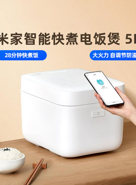 小米米家智能快煮电饭煲5L电饭锅煮饭煲汤煮粥多功能大容量167