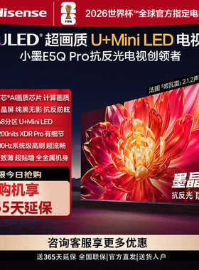 海信小墨E5Q Pro 75英寸85英寸超画质U+MiniLED墨晶屏 电视机升级