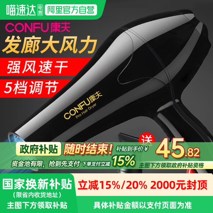 康夫电吹风机家用恒温护发风力大功率速干宿舍学生发型师专用风筒