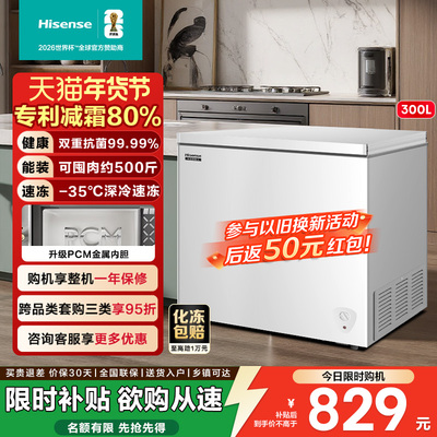 海信300L冰柜大容量减霜家用节能冷藏冷冻全保险冷柜商用囤货281