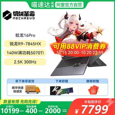 【政府补贴20%】机械革命 蛟龙16Pro 2025 R9-7845HX RTX5070Ti独显 16英寸笔记本电脑（蛟龙系列）