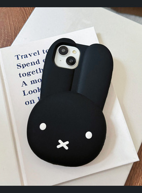 适用苹果16手机壳小米15华为pura70可爱mate60pro立体nova13荣耀400黑色vivos20米菲兔x200卡通opporeno13女p