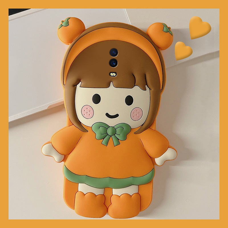 手机壳硅胶可爱卡通柿子女孩
