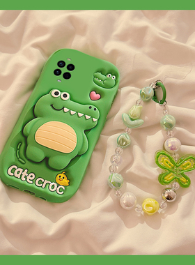 适用华为nova14手机壳novo13ultra活力版12pro卡通11se立体10z绿色9鳄鱼8带支架7i蝴蝶结6se挂链5可爱4趣味女