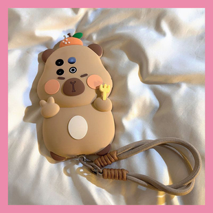 适用vivoiqooz10turbo 手机壳z10turbopro卡通z9x橘子z8卡皮z7i巴拉z6带z5挂链u3挂绳u1x立体十vivo可爱vovo