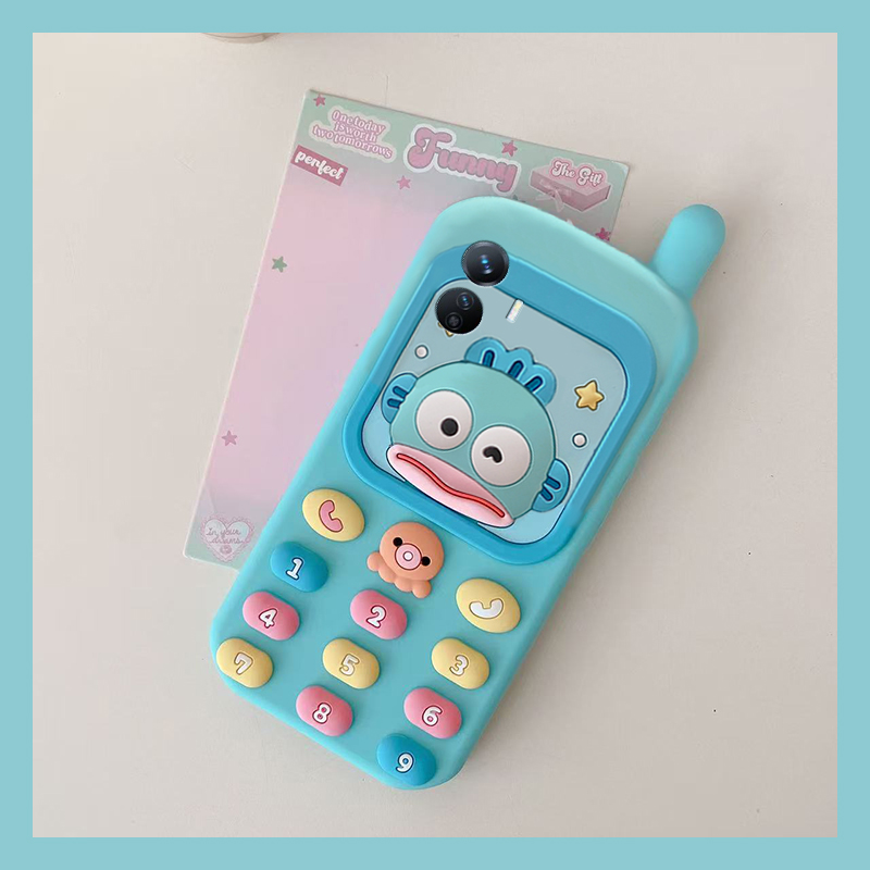 手机壳硅胶搞怪香肠嘴小丑鱼大哥大电话机