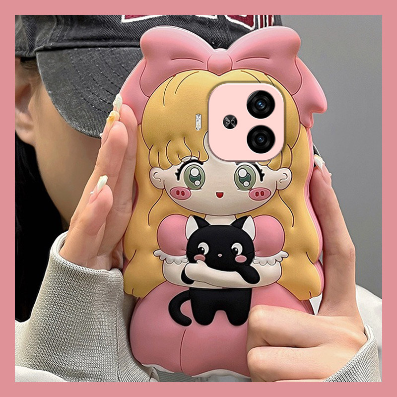 手机壳硅胶卡通趣味猫咪美少女战士