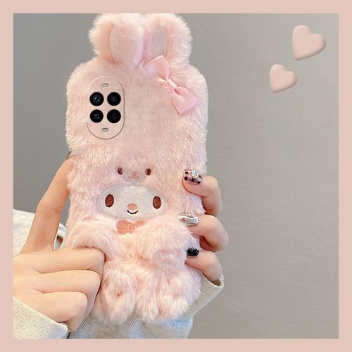 手机壳秋冬毛绒美乐蒂带手链挂链