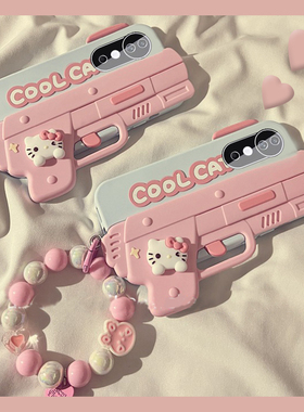 适用vivos20pro手机壳s19立体s18e卡通KT猫s17带s16挂链s15可爱s12凯蒂猫s10创意s9手枪s7硅胶s6软壳vivo女生