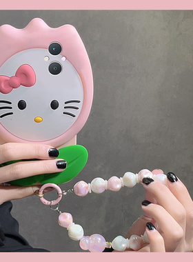 郁金香花朵kt猫适用oppoa6pro手机壳a6max卡通a6gt可爱a6i凯蒂猫a58x带a93s挂链a5por新款a72a32a97硅胶a95女