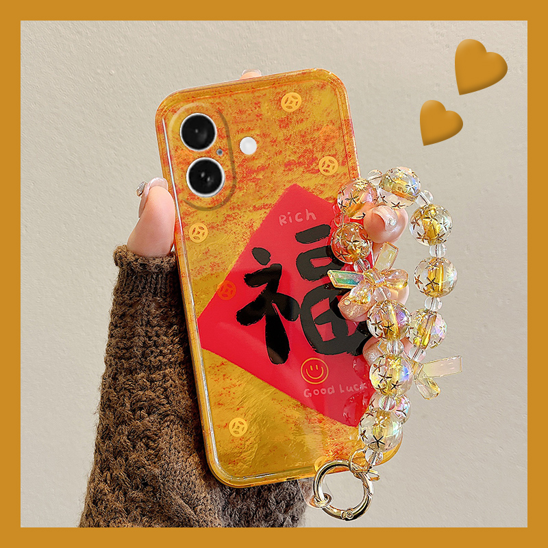 手机壳新年蛇年本命年喜庆2025晕染福字手链