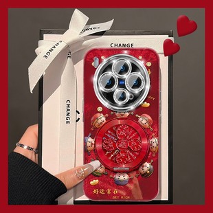 2026财源滚滚适用vivox300手机壳x200s新年x100ultra财神爷x200promini旋转x90pro 支架x60红色x80马年十vivo