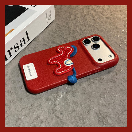 2026刺绣小马适用opporeno15pro手机壳reno14新年reon13卡通12立体11马年10红色9本命年8仿皮7se皮纹6十oppo