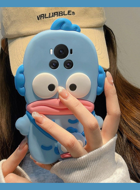 适用华为荣耀magic7手机壳magic6至臻版5pro卡通play9c立体4小丑鱼9t搞怪8t丑萌7t香肠嘴3趣味6t蓝色4t硅胶套