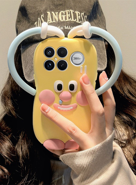 适用小米红米k90手机壳k90promax可爱k90pro黄色por立体比心怪兽卡通redmik搞怪丑萌创意新款防摔硅胶软壳女p