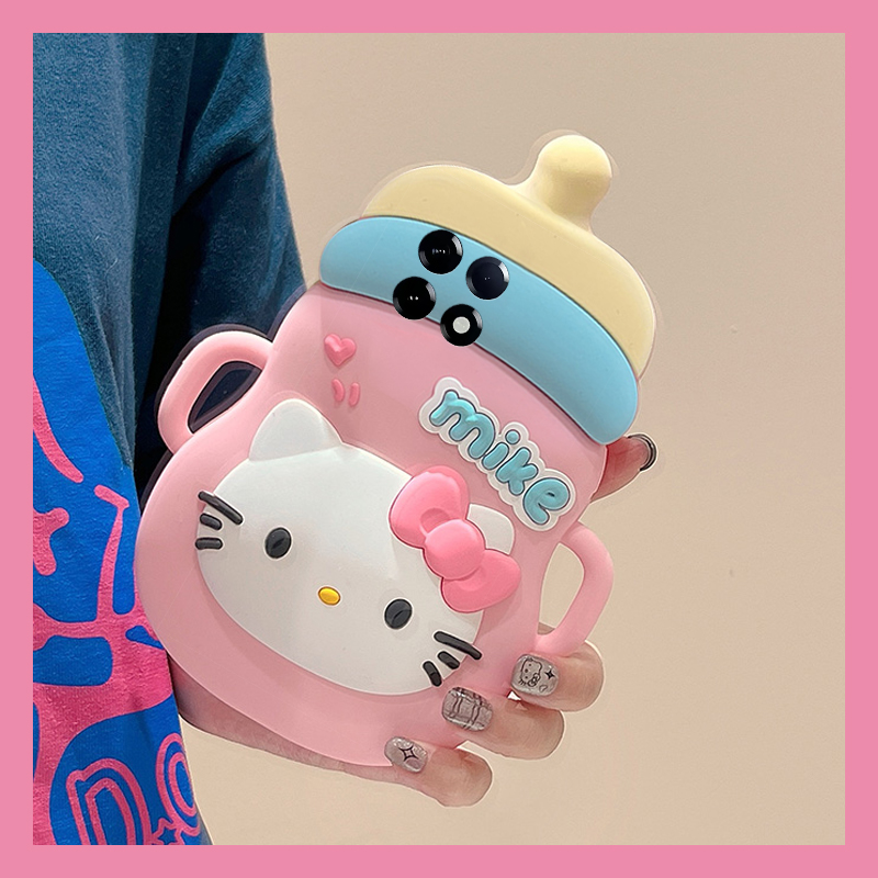 手机壳硅胶牛奶瓶卡通趣味KT猫凯蒂猫