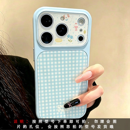手机壳硅胶糖果色亮面大视窗ins