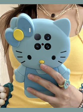 适用vivox200手机壳x200pro蓝色kt猫x200s蝴蝶结x100ultra立体x90pro+卡通x70可爱x60凯蒂猫x50趣味x30十vivo