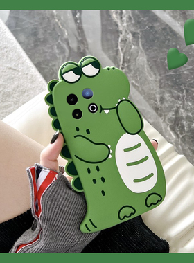 绿色小恐龙适用vivoiqoo13pro手机壳iqoo12卡通iqoo11s立体iqoo10搞怪9创意8por可爱7趣味5硅胶3女vivo套iq00