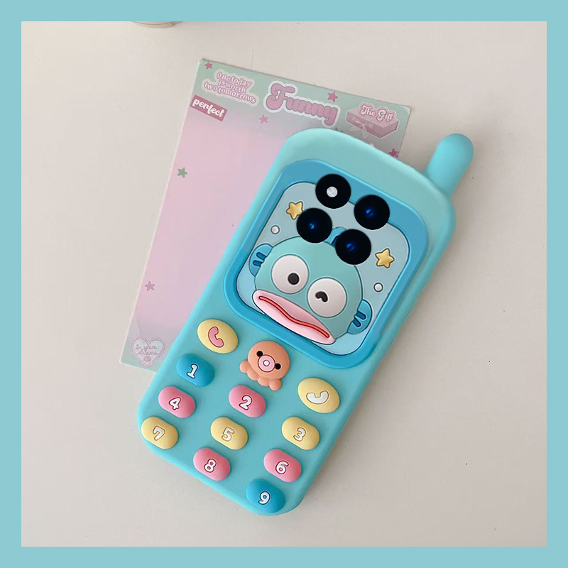 手机壳硅胶搞怪香肠嘴小丑鱼大哥大电话机