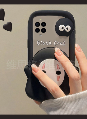 立体无脸男煤球适用华为nova14ultra手机壳nove13pro卡通12活力版动漫11se黑色10z创意9por趣味8硅胶7i女6套5