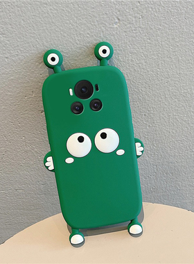 适用华为荣耀magic7手机壳magic6至臻版5pro卡通play9c立体4青蛙9t煤球8t可爱7t超萌3趣味6t绿色4t硅胶软壳女
