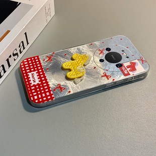 2026刺绣小马适用华为mate80promax手机壳mete80gts新年70air红色60rs带50e挂件40pro 挂绳30epro十huawei女p