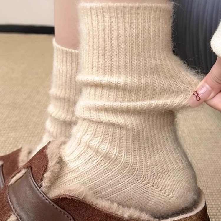 羊毛袜子女秋冬季美拉德中筒袜加厚保暖羊绒长袜冬天勃肯鞋泡泡袜,女士内衣/男士内衣/家居服,中筒袜,淘宝优惠券,粉丝福利购,淘宝优惠卷