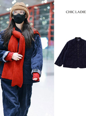 倪妮同款双面穿绗棉菱格棉服女冬季棉衣棉袄爆款宽松百搭保暖外套